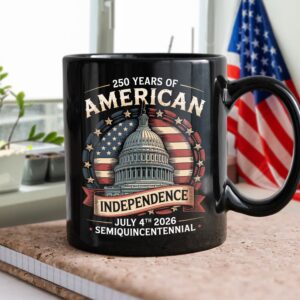 Alternative view of 250 Years Of America Black Mug TH10 894655