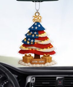 250 Years of America Car Ornament | 250th Anniversary 1776-2026 Ornament | Patriotic 4th of July Ornament