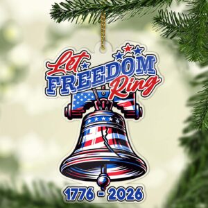 250 Years of America Ornament | 1776â€“2026 Liberty Bell Decoration | Patriotic Ornament | 250 USA Anniversary Independence Day Gift 683588