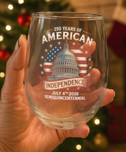 Alternative view of 250 Years Of America Wine Glass