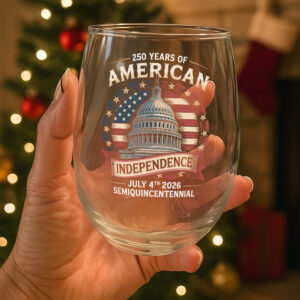 Alternative view of 250 Years Of America Wine Glass TH10 894659