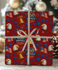 250 Years of America Wrapping Paper, 250 Years Anniversary Wrapping Paper, Wrapping Paper For Christmas