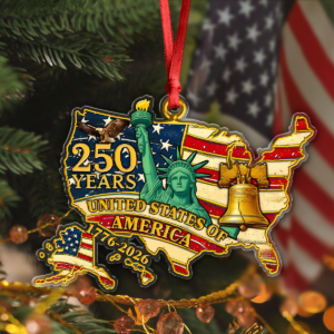 Alternative view of 250 Years Of American Flag Liberty Eagle Acrylic Ornament Decor Gift HO82 900366