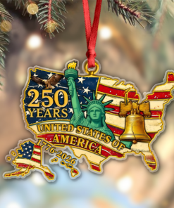 250 Years Of American Flag Liberty Eagle Acrylic Ornament Decor Gift