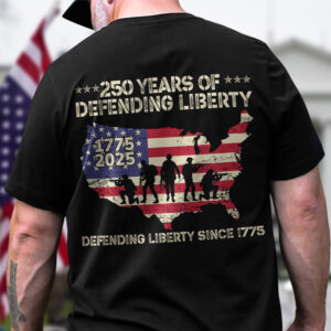 Alternative view of 250 Years Of Defending Liberty Back Shirt TH10 894679