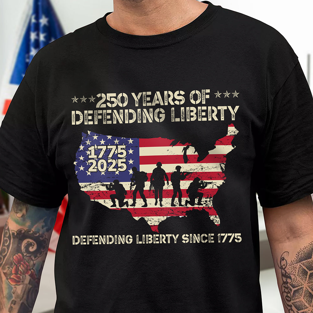 250 Years Of Defending Liberty Front Shirt TH10 894681 - Image 5