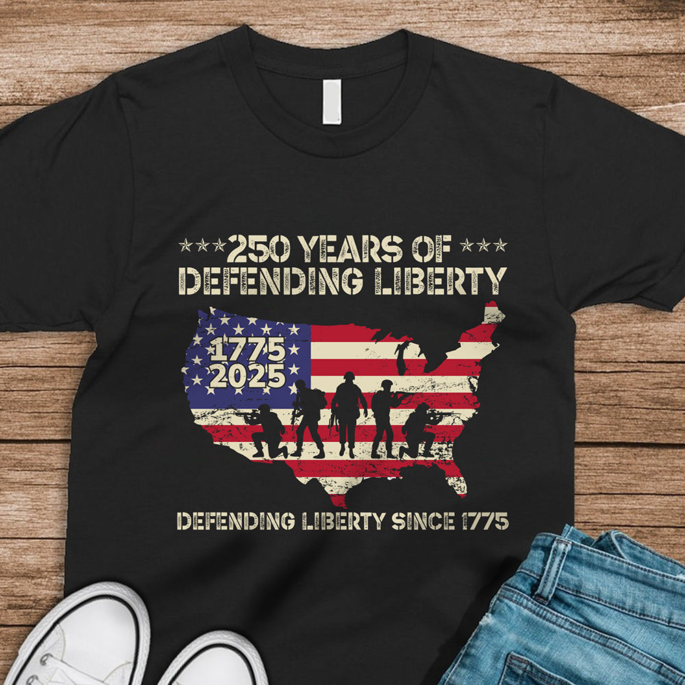 250 Years Of Defending Liberty Front Shirt TH10 894681 - Image 4