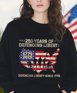 Alternative view of 250 Years Of Defending Liberty Front Shirt