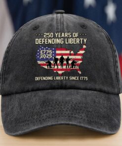250 Years Of Defending Liberty Washed Denim Baseball Cap