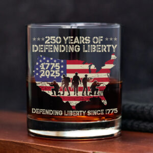 Alternative view of 250 Years Of Defending Liberty Whiskey Glass TH10 894685