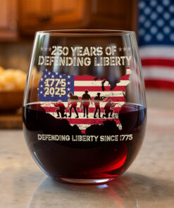250 Years Of Defending Liberty Wine Glass