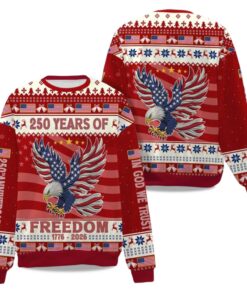 Alternative view of 250 Years Of Freedom 1776-2026 Ugly Christmas Sweater 2025