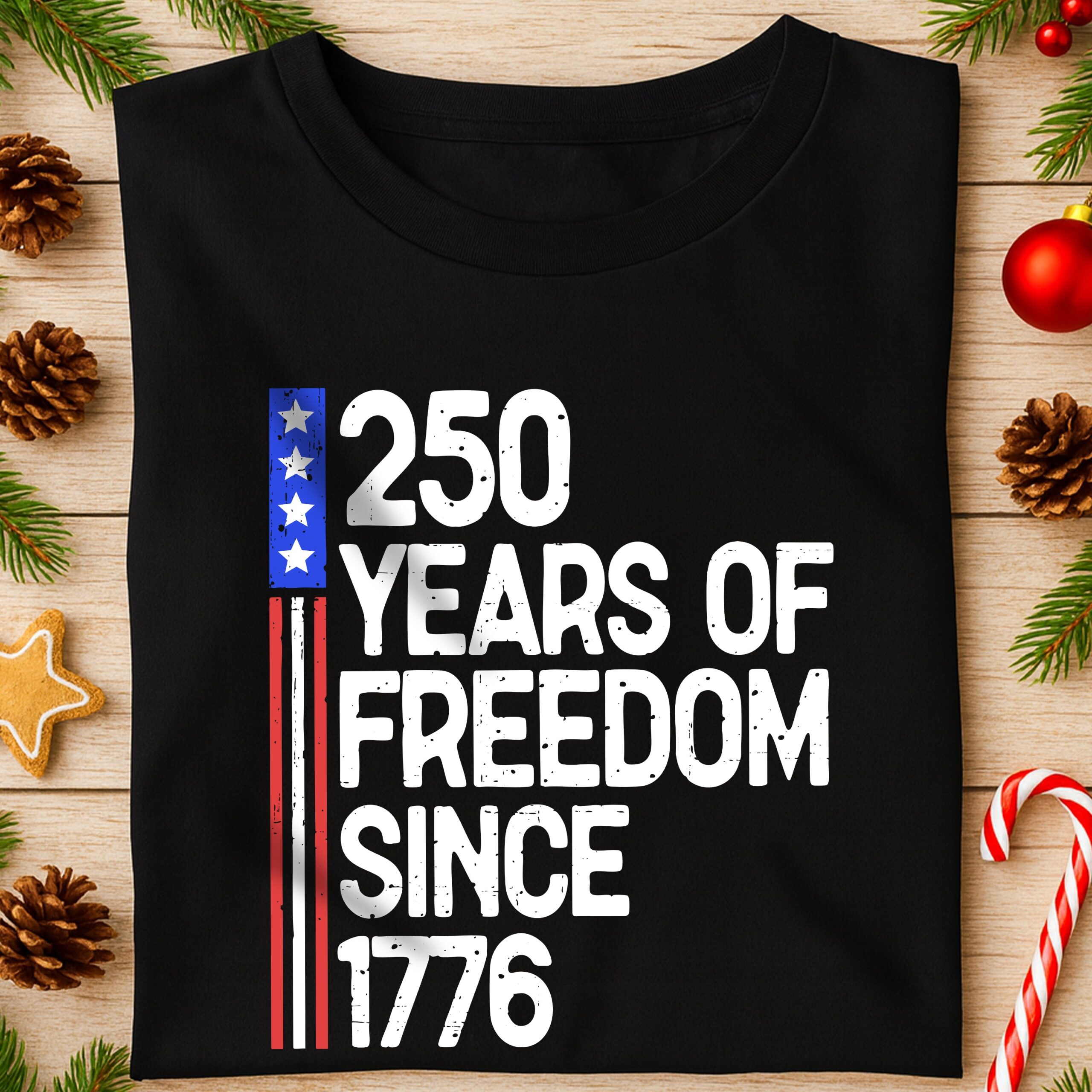 250 Years Of Freedom 250th Birthday America Flag 4th Of July Dark Shirt HO82 894800 - Image 3