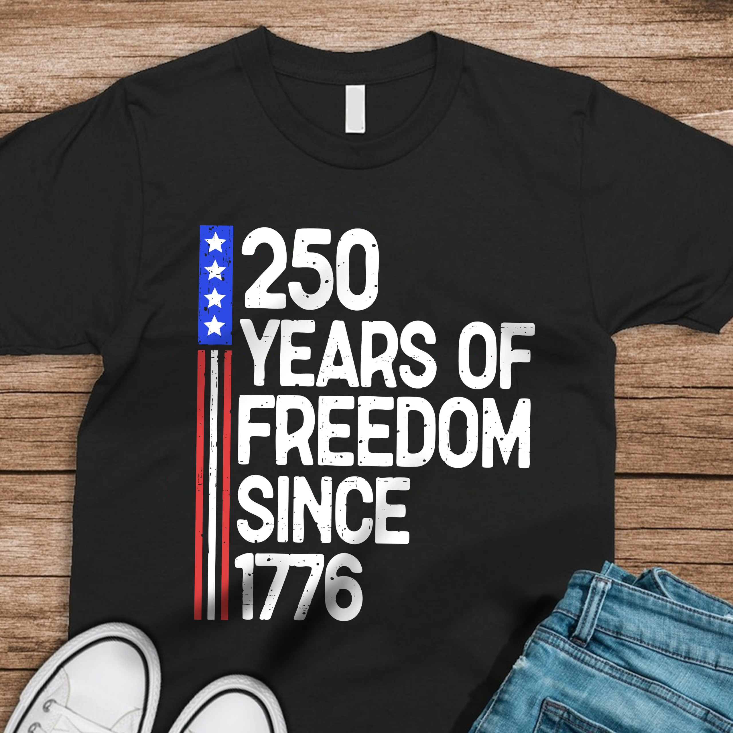 250 Years Of Freedom 250th Birthday America Flag 4th Of July Dark Shirt HO82 894800 - Image 6