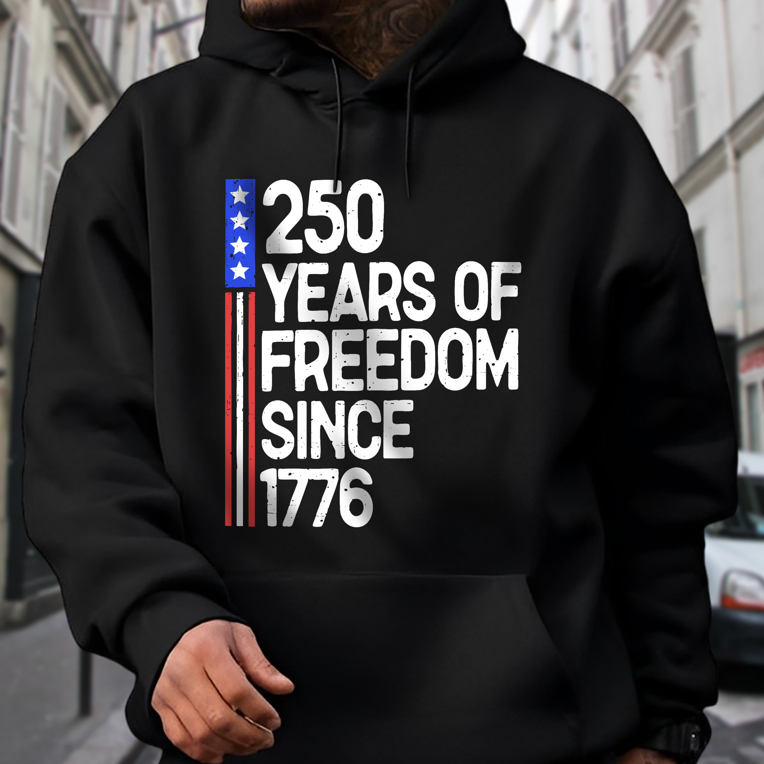 250 Years Of Freedom 250th Birthday America Flag 4th Of July Dark Shirt HO82 894800 - Image 2