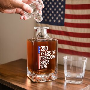 Alternative view of 250 Years Of Freedom 250th Birthday America Flag 4th Of July Decanter HO82 894802