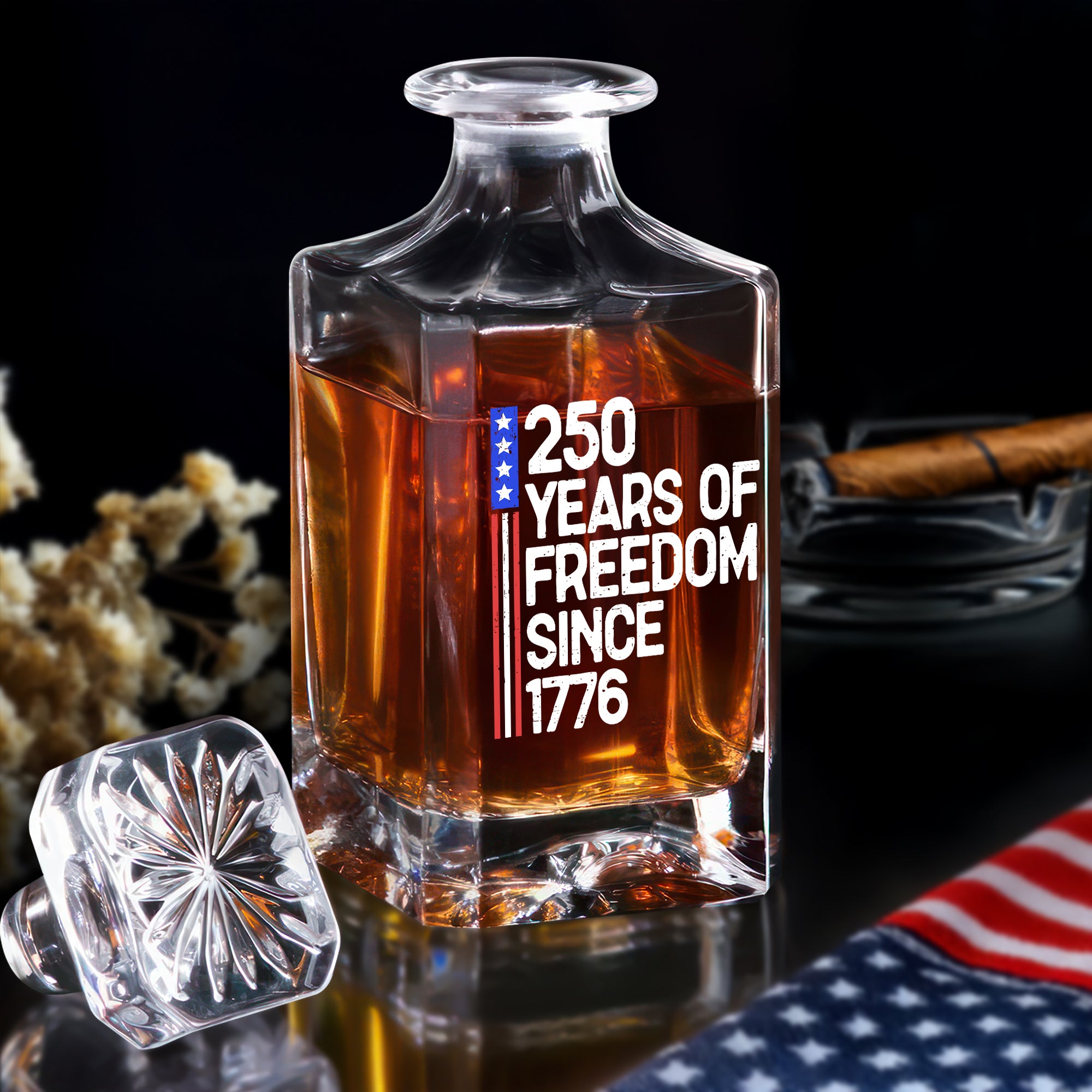 250 Years Of Freedom 250th Birthday America Flag 4th Of July Decanter HO82 894802 - Image 3