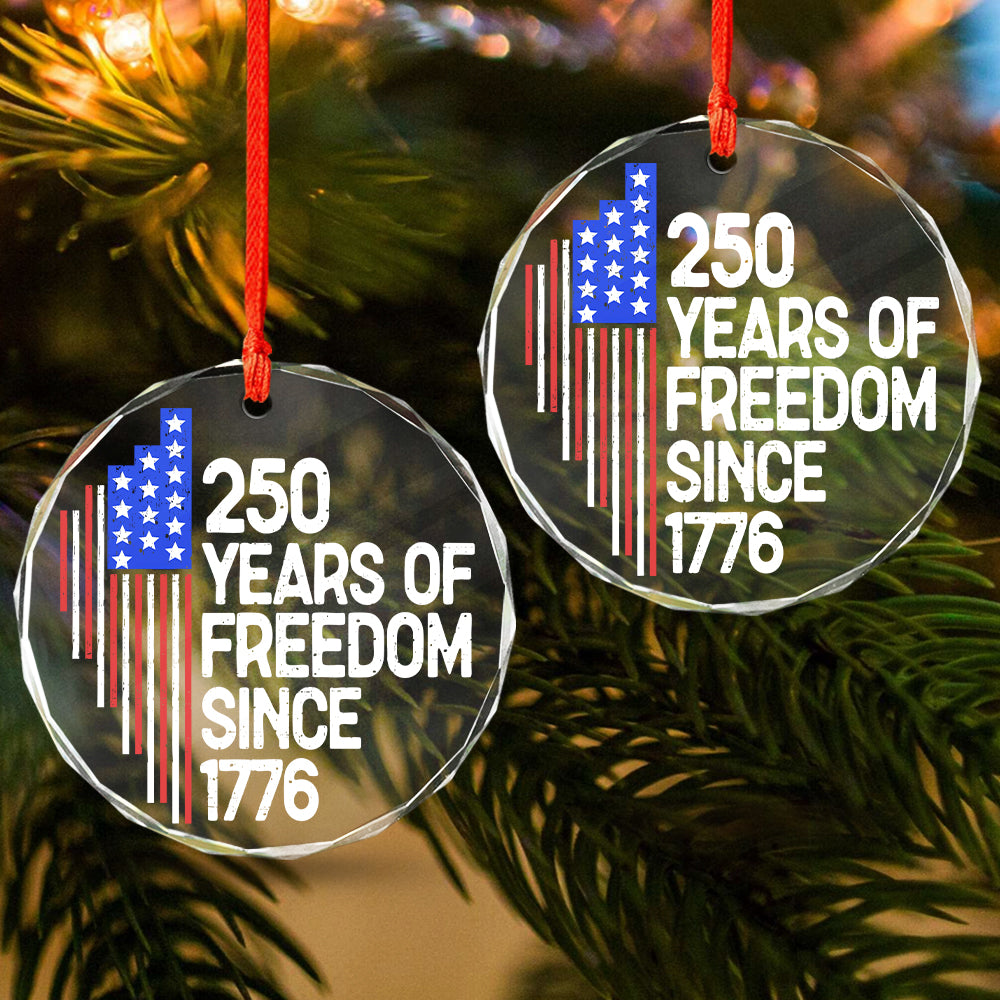 250 Years Of Freedom 250th Birthday America Flag 4th Of July Glass Ornament HO82 894806 - Image 5