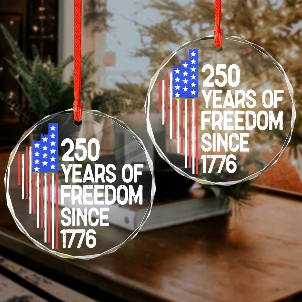 250 Years Of Freedom 250th Birthday America Flag 4th Of July Glass Ornament HO82 894806 - Image 6