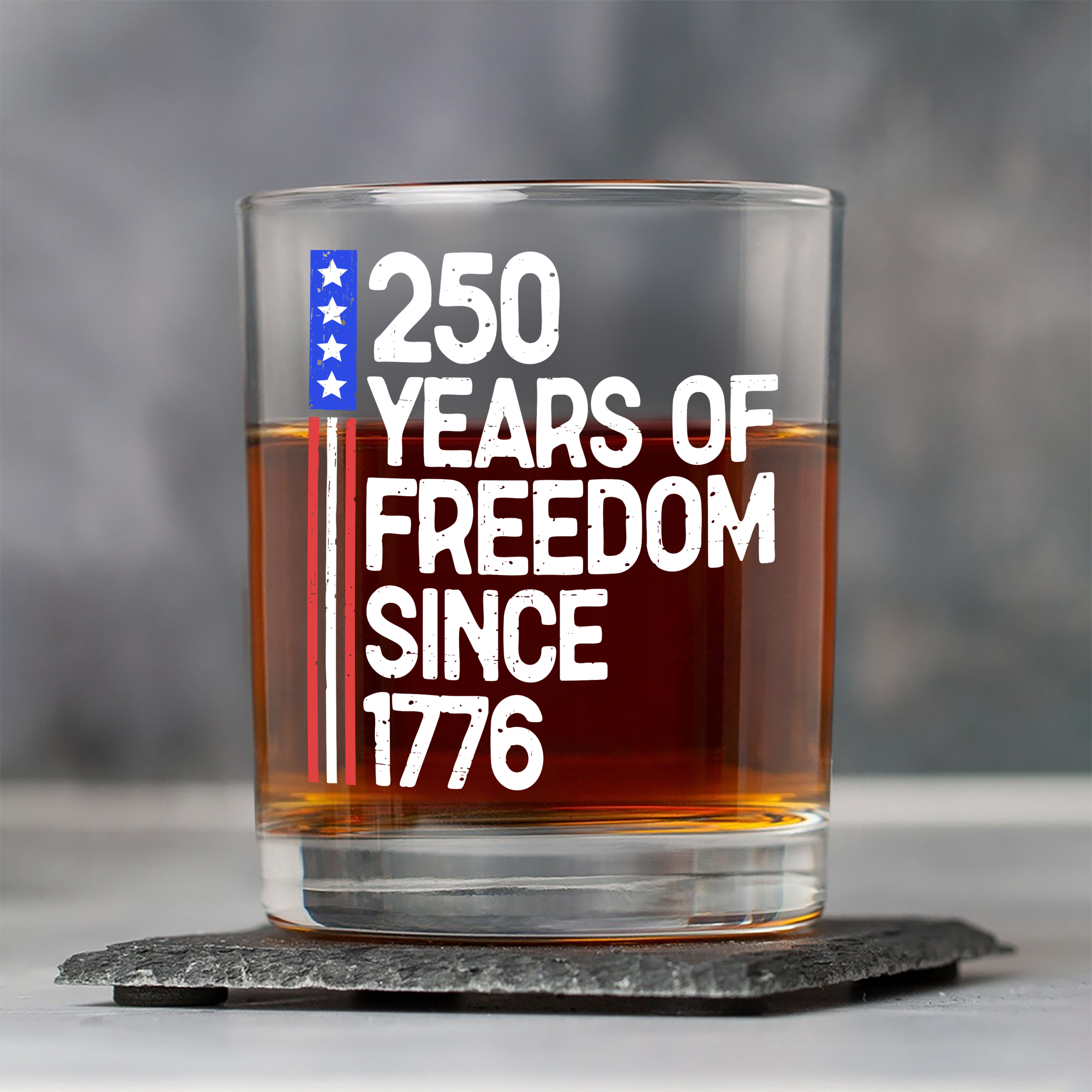 250 Years Of Freedom 250th Birthday America Flag 4th Of July Whiskey Glass HO82 894798 - Image 5