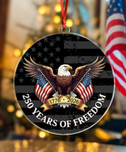 250 Years of Freedom Acrylic Ornament 250th Anniversary USA 1776-2026 Ornament