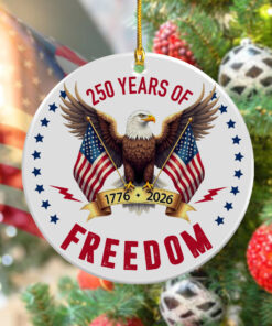 250 Years Of Freedom America Eagle Ceramic Ornament
