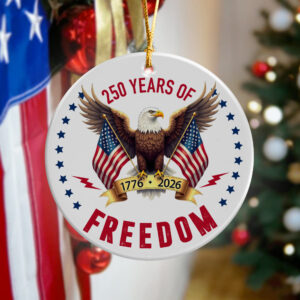 Alternative view of 250 Years Of Freedom America Eagle Ceramic Ornament LM32 895213