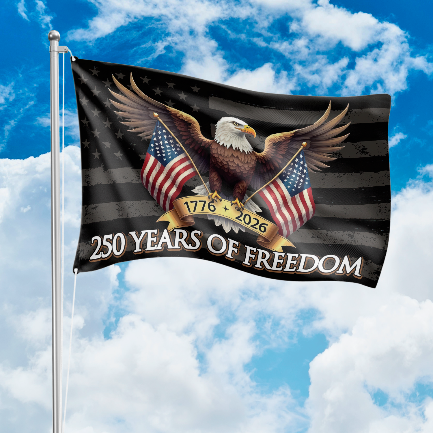 250 Years of Freedom American House Flag USA 250th Anniversary 1776-2026 House Flag CH07 896942 - Image 5