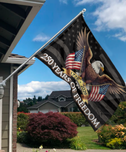 Alternative view of 250 Years of Freedom American House Flag USA 250th Anniversary 1776-2026 House Flag