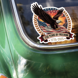 Alternative view of 250 Years Of Freedom Car Window Decal Sticker TH10 896353