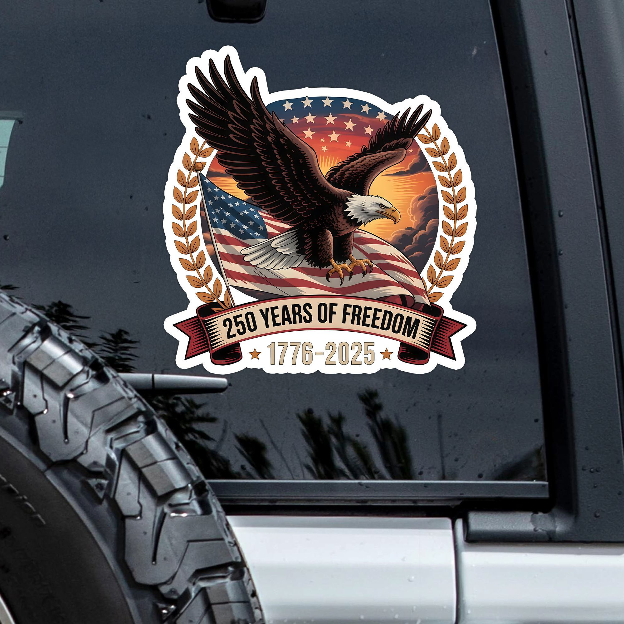 250 Years Of Freedom Car Window Decal Sticker TH10 896353 - Image 4