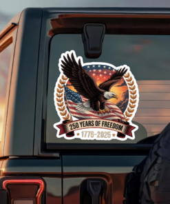 250 Years Of Freedom Car Window Decal Sticker