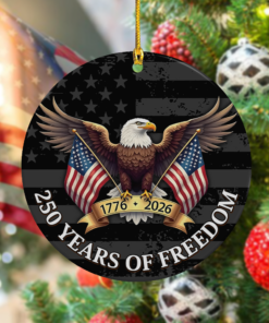 250 Years of Freedom Ceramic Ornament 250th Anniversary USA 1776-2026 Ornament