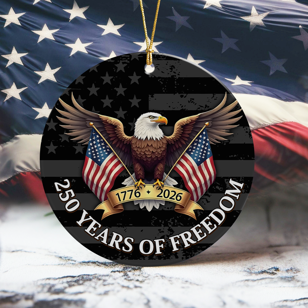250 Years of Freedom Ceramic Ornament 250th Anniversary USA 1776-2026 Ornament CH07 899214 - Image 4