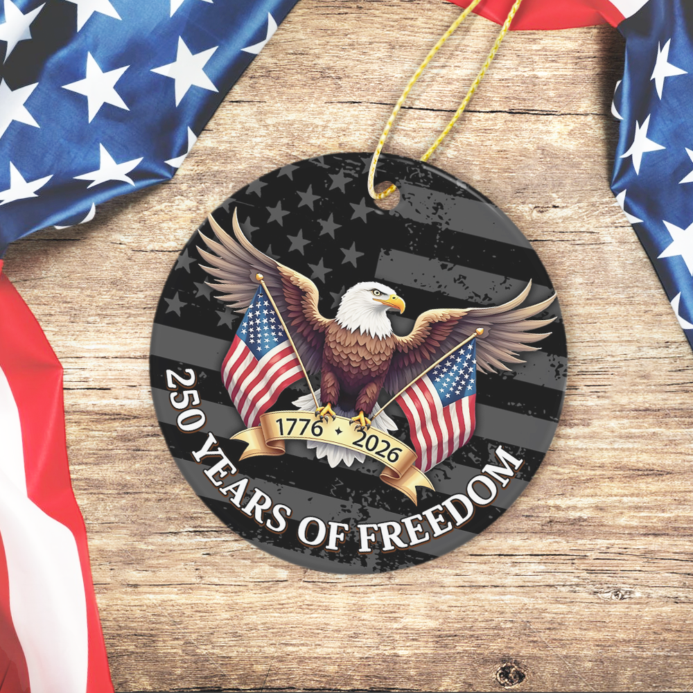 250 Years of Freedom Ceramic Ornament 250th Anniversary USA 1776-2026 Ornament CH07 899214 - Image 3