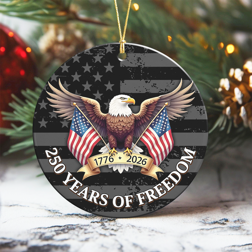 250 Years of Freedom Ceramic Ornament 250th Anniversary USA 1776-2026 Ornament CH07 899214 - Image 5