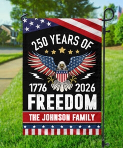 Alternative view of 250 Years of Freedom Garden Flag America 250th Anniversary Gift for Family