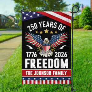 Alternative view of 250 Years of Freedom Garden Flag America 250th Anniversary Gift for Family CH07 896832