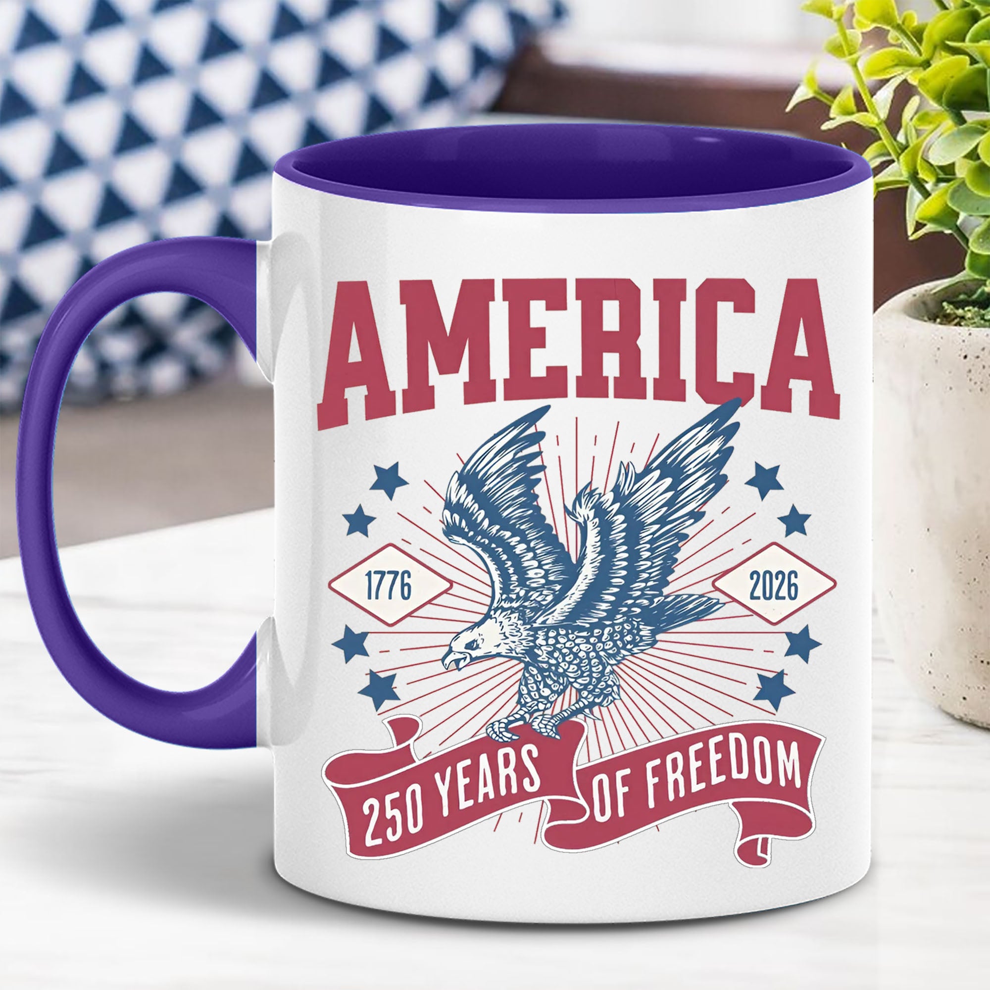 250 Years Of Freedom Mug | Happy 250th Birthday USA | America 250th Anniversary Mug | Patriotic Bald Eagle White Mug Accent Mug 682586 - Image 18