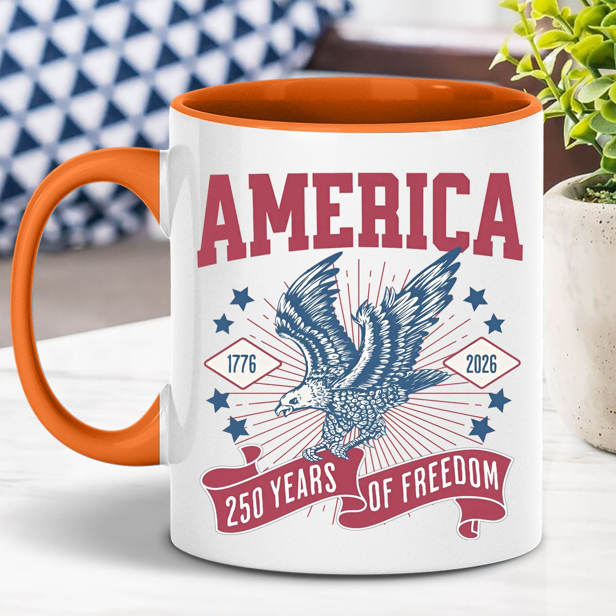 250 Years Of Freedom Mug | Happy 250th Birthday USA | America 250th Anniversary Mug | Patriotic Bald Eagle White Mug Accent Mug 682586 - Image 19