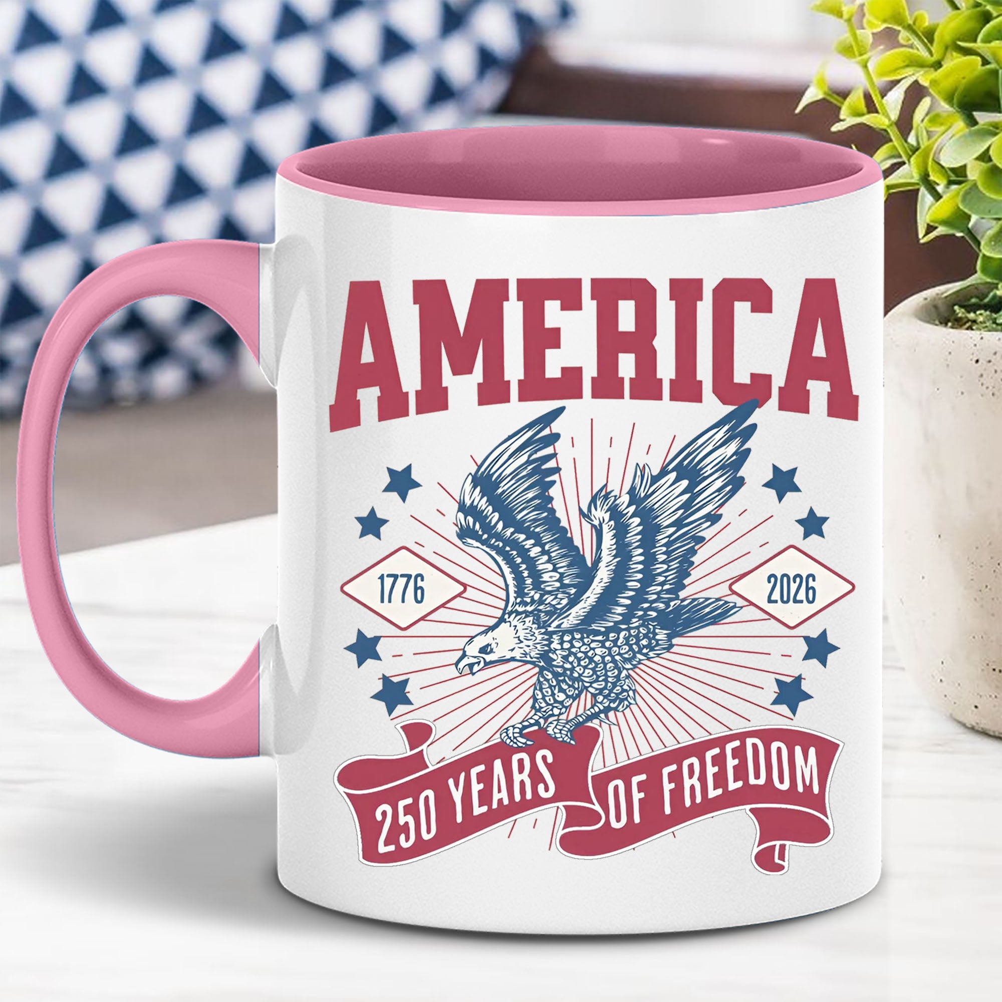 250 Years Of Freedom Mug | Happy 250th Birthday USA | America 250th Anniversary Mug | Patriotic Bald Eagle White Mug Accent Mug 682586 - Image 20