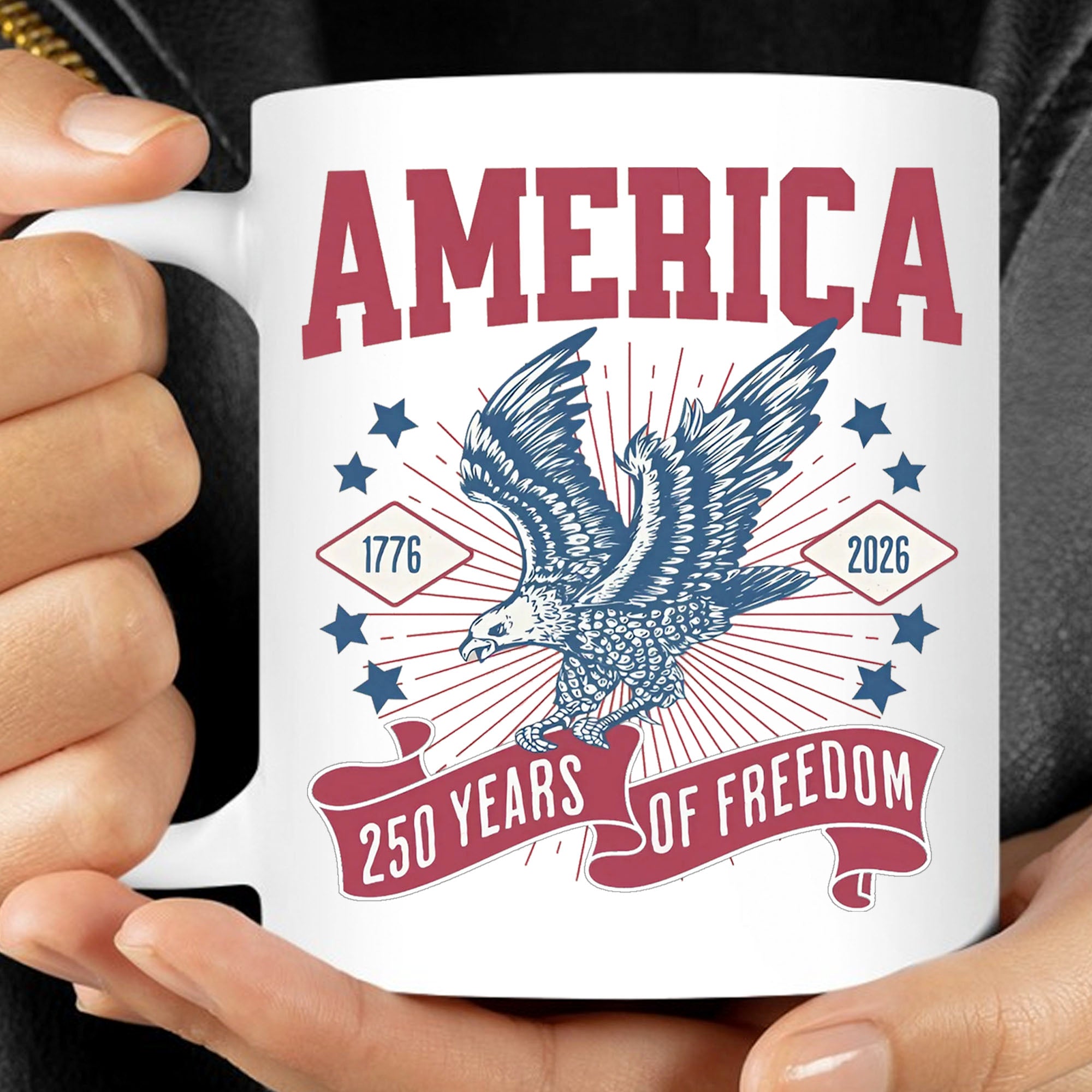 250 Years Of Freedom Mug | Happy 250th Birthday USA | America 250th Anniversary Mug | Patriotic Bald Eagle White Mug Accent Mug 682586 - Image 22