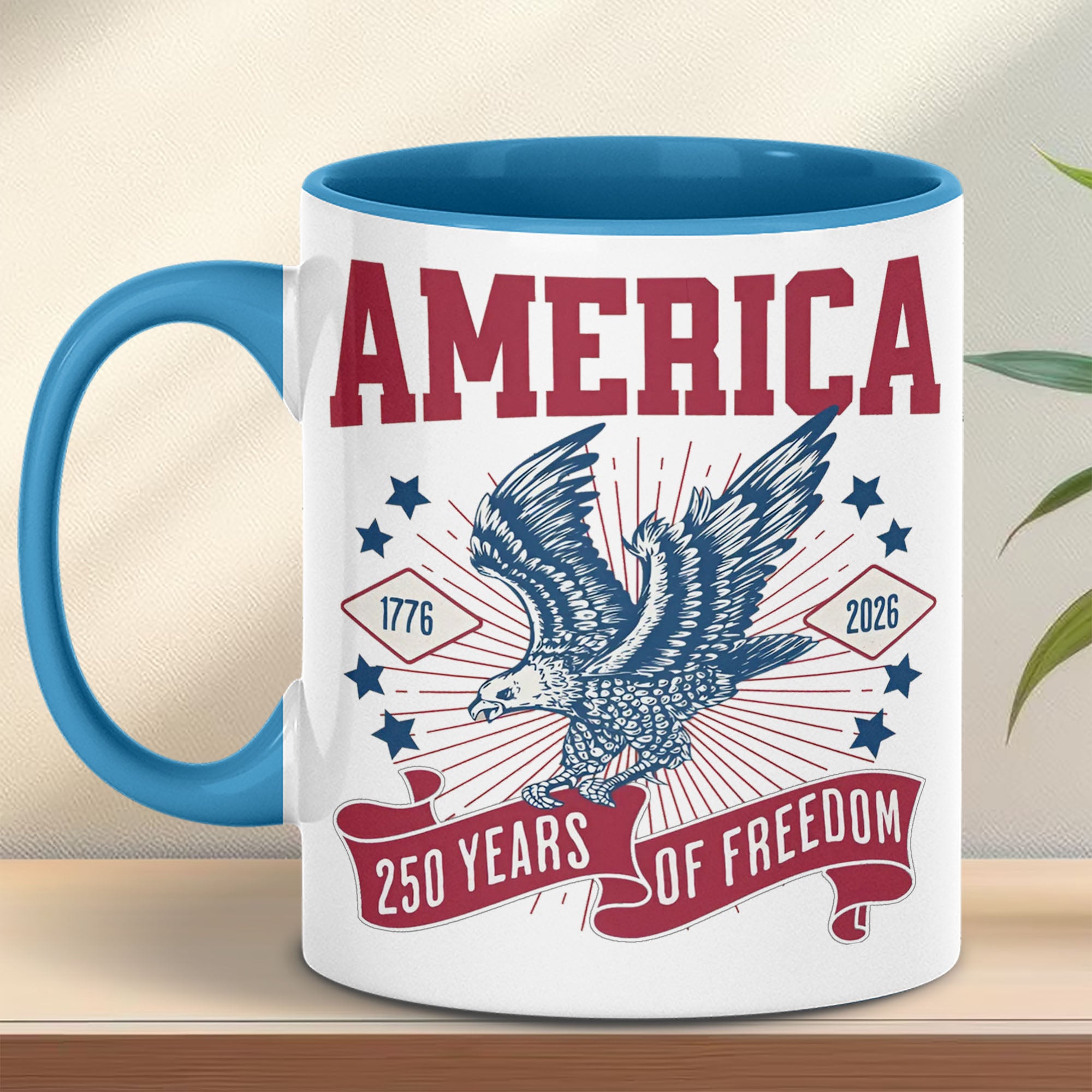 250 Years Of Freedom Mug | Happy 250th Birthday USA | America 250th Anniversary Mug | Patriotic Bald Eagle White Mug Accent Mug 682586 - Image 11