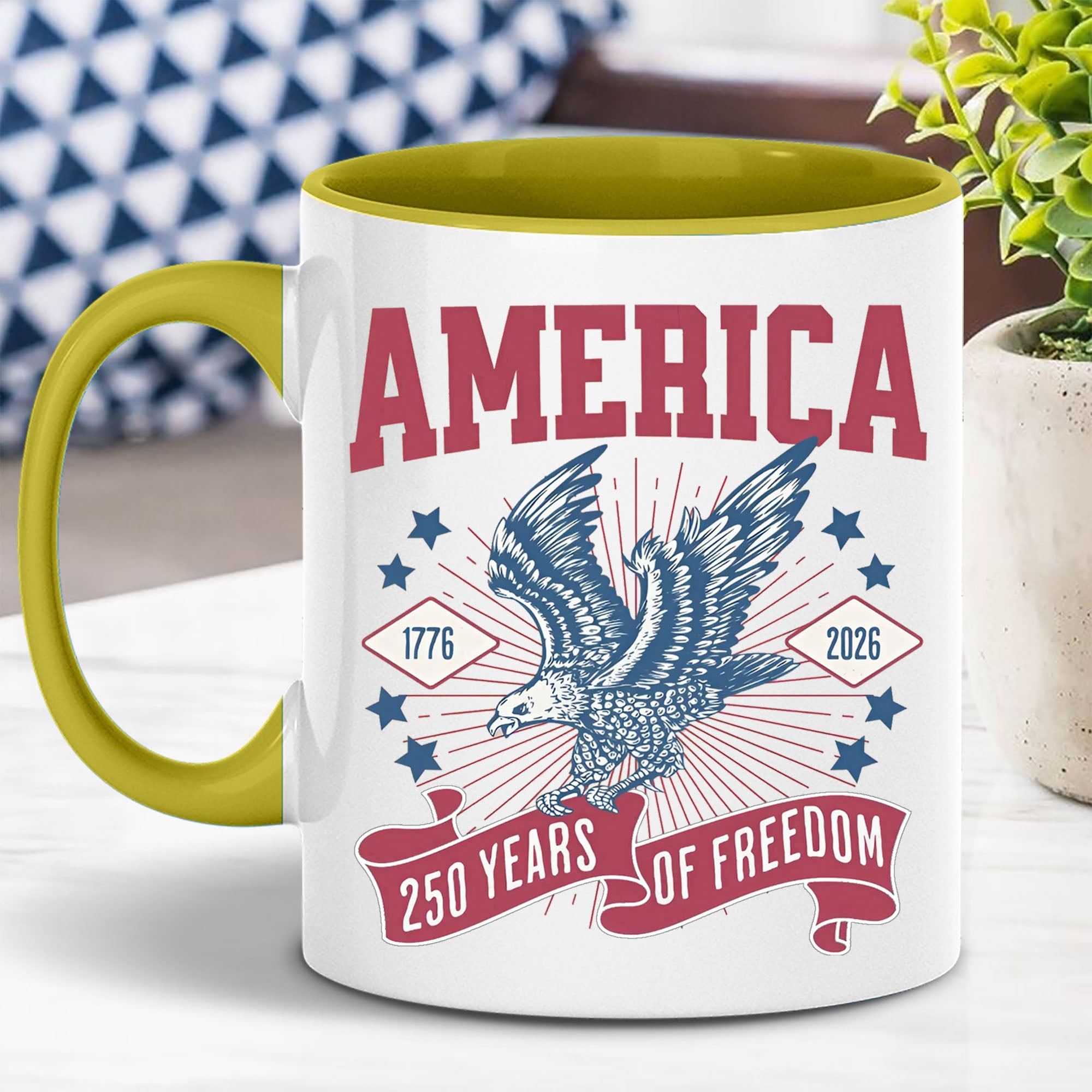 250 Years Of Freedom Mug | Happy 250th Birthday USA | America 250th Anniversary Mug | Patriotic Bald Eagle White Mug Accent Mug 682586 - Image 21