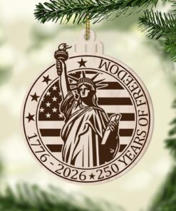 250 Years Of Freedom Ornament | 250th Anniversary United States Wooden Patriotic Ornament | America 1776-2026 Gift