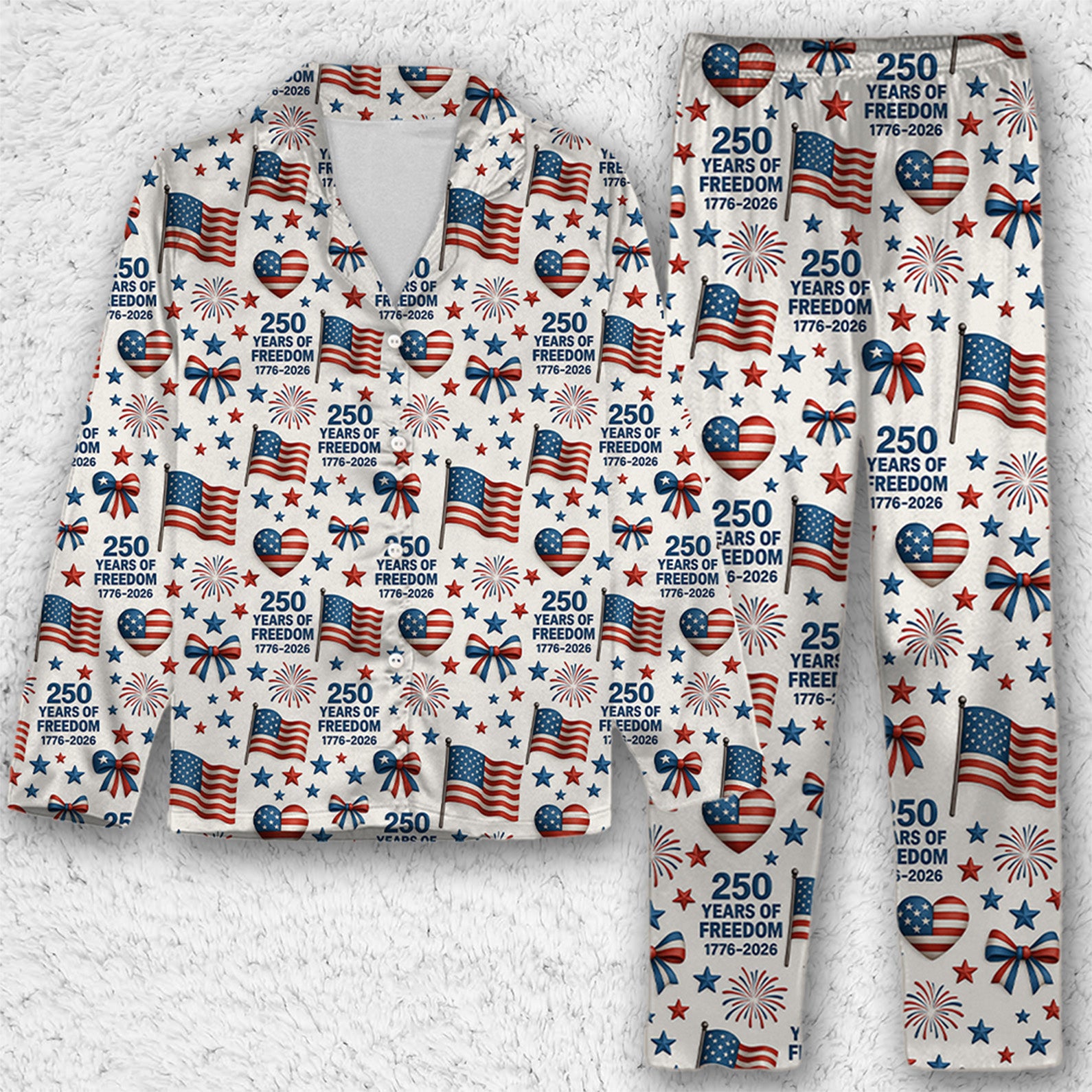250 Years of Freedom Pajamas | Patriotic 1776–2026 Pajamas | Happy 250th Birthday Pajamas for Christmas 683443