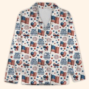 Alternative view of 250 Years of Freedom Pajamas | Patriotic 1776â€“2026 Pajamas | Happy 250th Birthday Pajamas for Christmas 683443