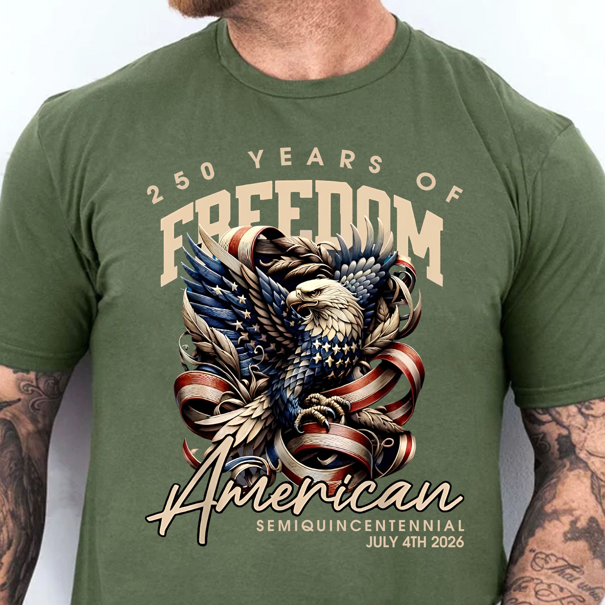250 Years Of Freedom Shirt | Happy 250th Birthday USA Shirt | America 250th Anniversary Tee | American Semiquincentennial 4th Of July T-Shirt 682536 - Image 3