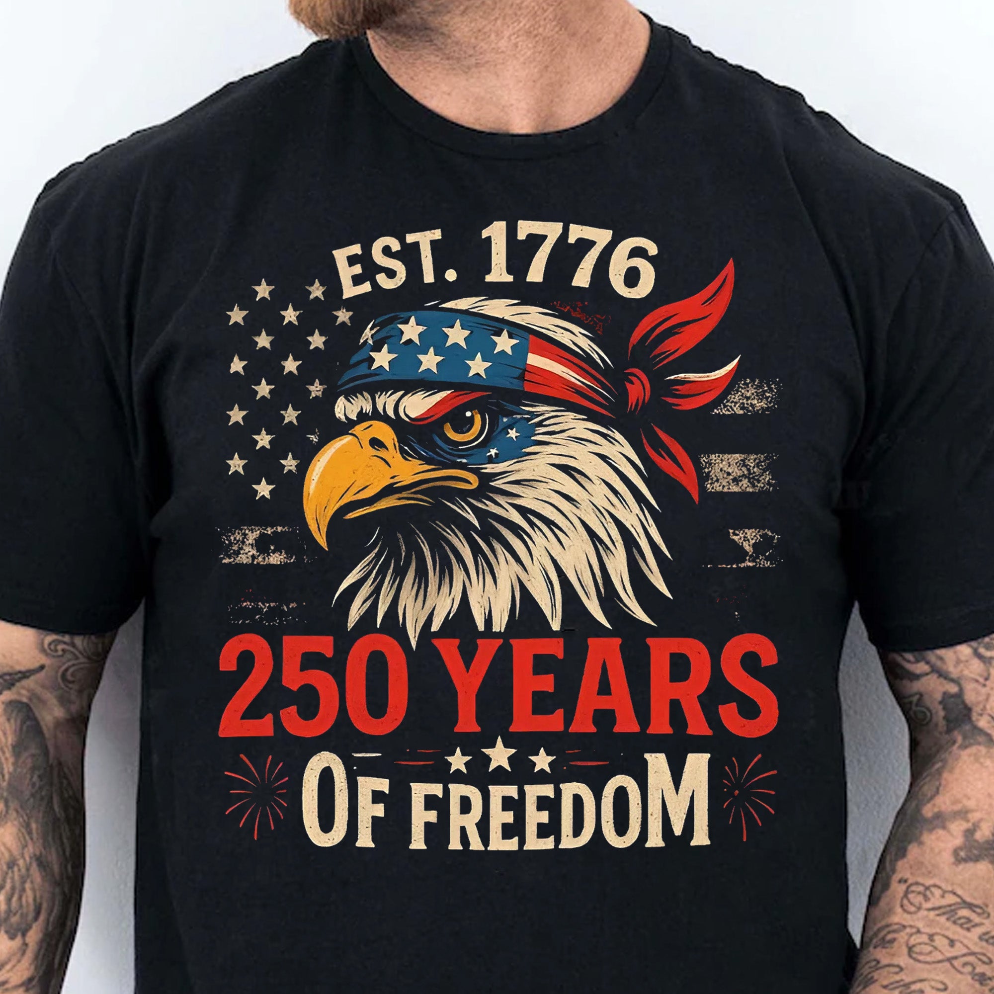 250 Years Of Freedom Shirt | Happy 250th Birthday USA Shirt | America 250th Anniversary Tee | US Flag Vintage Style T-Shirt 682533 - Image 13