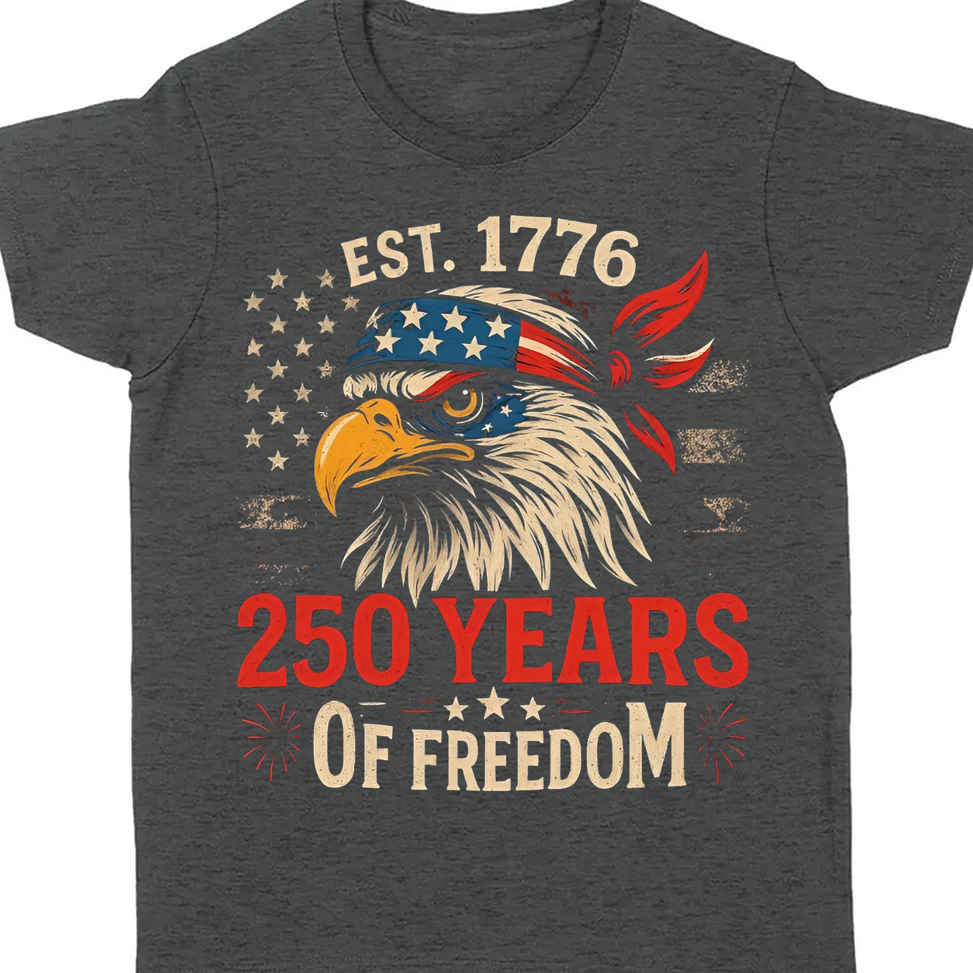250 Years Of Freedom Shirt | Happy 250th Birthday USA Shirt | America 250th Anniversary Tee | US Flag Vintage Style T-Shirt 682533 - Image 9